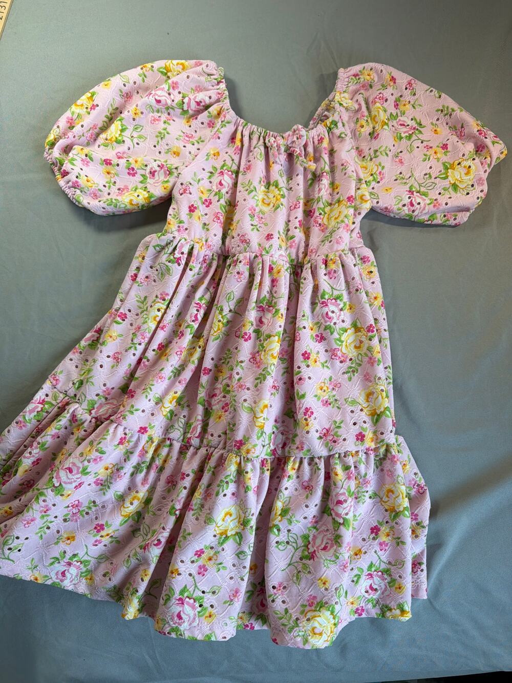 Tahari Girl Little Girls Pink Floral Dress size 6
